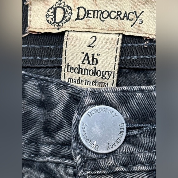 Democracy AB Technology Comfortable Elastic Waistband Animal Print Pants Stretch - Picture 5 of 8